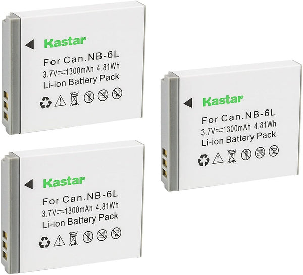Kastar 3-Pack NB-6L Battery Replacement for Digital Camera for Kids Boys and Girls 36MP Children'S Camera with 32GB SD Card, Full HD 1080P