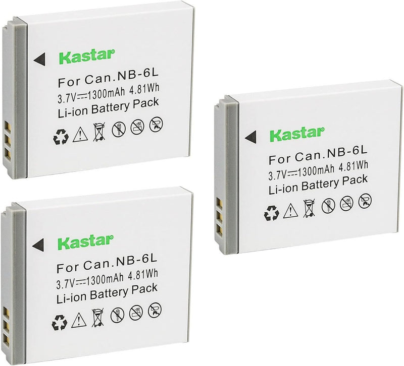 Kastar 3-Pack NB-6L Battery Replacement for Digital Camera for Kids Boys and Girls 36MP Children'S Camera with 32GB SD Card, Full HD 1080P