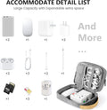 Travelkin Cord Organizer Travel, Cable Organizer For Electronic Accessories Grey Medium