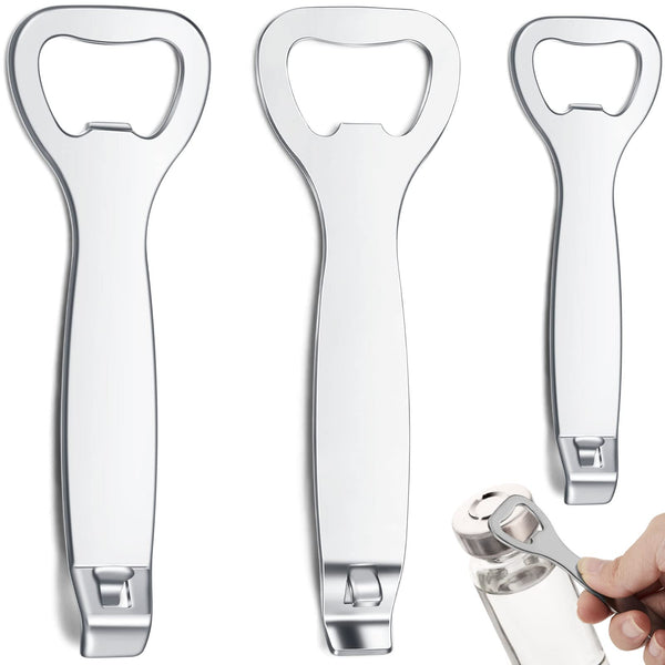 3 Pcs Vial Decapper for 20Mm and 13Mm Flip Vial Cap Stainless Steel Remover Oral Liquid Seal Opener Bottle Openers for Beer Bottle Can Jar