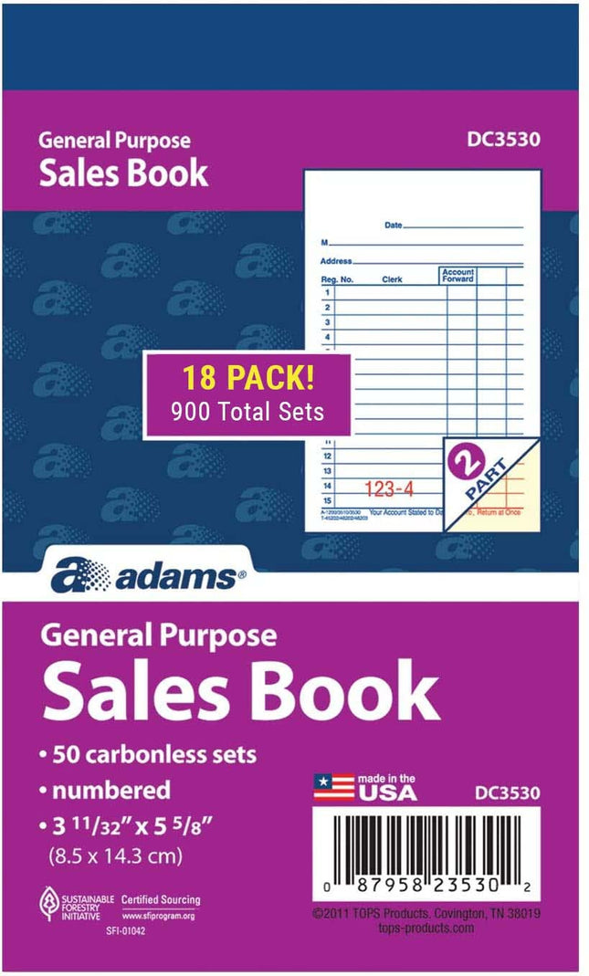 Adams General Purpose s Books, DC3530, Case of 18
