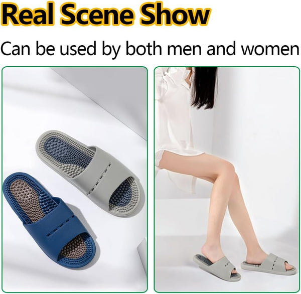 Acupressure Massage Slippers Acupressure Foot Massager Shoes Reflexology Sandals Gift for Men Women Reduce Feet Neuropathy Pain Relief and Tension
