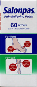 Salonpas Pain Relieving Patch, Extra Strength Topical Analgesic, 60 Ct (Pack of 2)