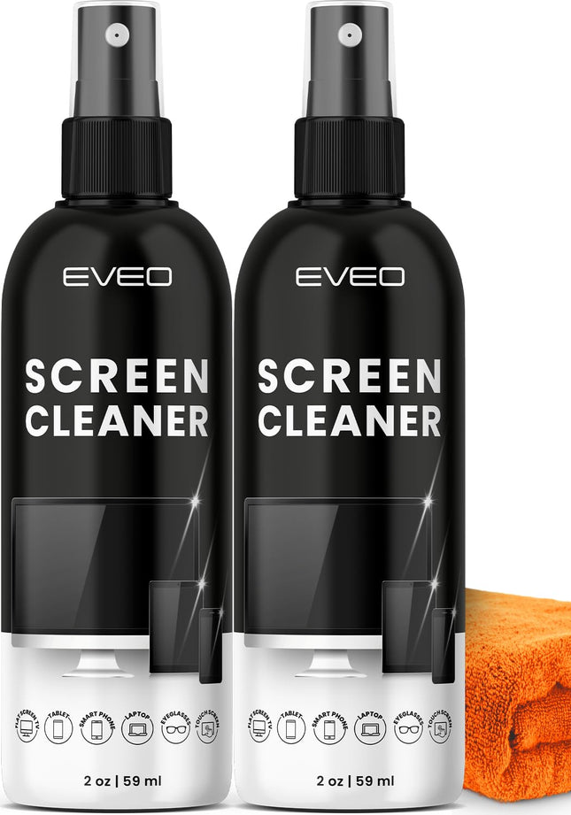 Screen Cleaner Spray - TV Screen Cleaner Spray and Microfiber Cloth Kit, Computer Screen Cleaner & Car Screen Cleaner fo