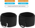 Ankle Wrist Cuffs Neoprene Padded Straps D-Ring Glute Kickback for Cable Machines Legs Exercise Adjustable Fitness D ring black
