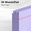 AILZFEI 6pcs Small Legal Pad 5x8 College Ruled Purple Legal Pads Notepads 6 Pack Study Back Writing Pads 5 x 8 Perforated Narrow Ruled Pads of