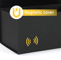 Ditwis 4 Pack 9.5X7X4 Inches Gift Boxes with Magnetic Closure Lids, Black Magnetic Box for Wedding, Groomsmen Bridesmaid Proposal, Birthdays,