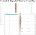 2026-2027 Appointment Book - 2026-2027 Daily Hourly Planner from July 2026 - June 2027,12 Monthly Tabs, Inner Pocket, 6.4" x 8.5", Black Flower