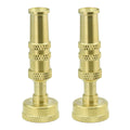 PLG Heavy Duty Brass Adjustable Twist Hose Sprayer Nozzle, 2 Pack Set A