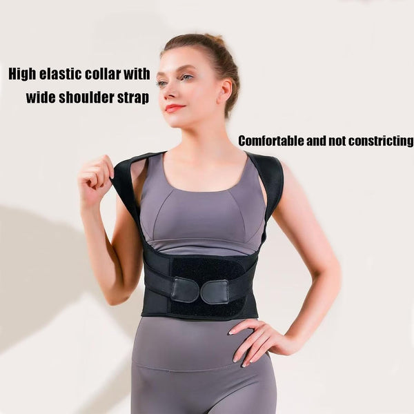 S~Xxxl(20~90Kg) Posture Corrector for WomenãMenï¼Back Brace Posture Correctorï¼ComfyãBreathableãLower Back Pain Reliefã(Black,L-45-60Kg)