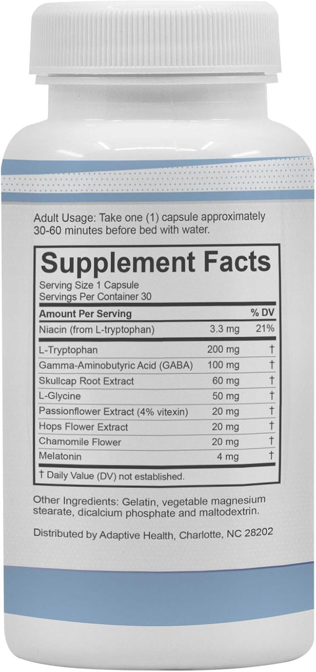 Luminite Sleep Support - Nighttime Sleep Aid Supplement - L-Tryptophan, Melatoni