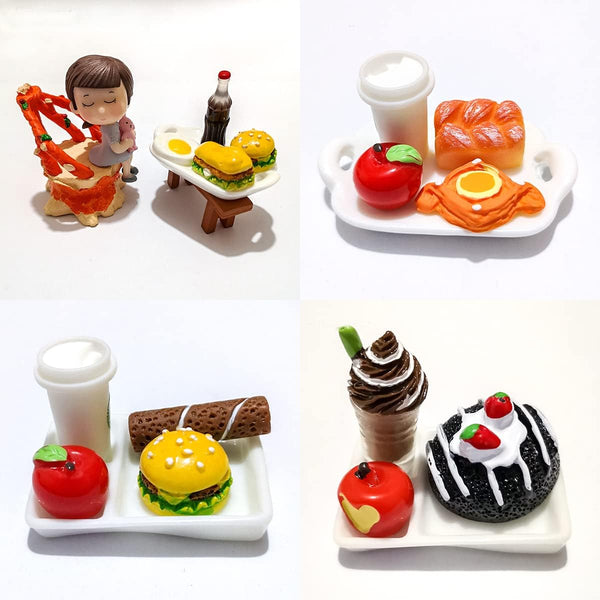 Miniature Food Drink Bottles Pretend Play Kitchen Game Party Toys (10 Bottles + 10 Foods（Random）)