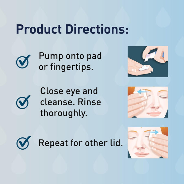 Ocusoft Lid Scrub Original Foaming Eyelid Cleanser - Mild Instant Foaming Eyelid & Eyelash Cleanser - Daily Eyelid Wash to Remove Oil, Dust,