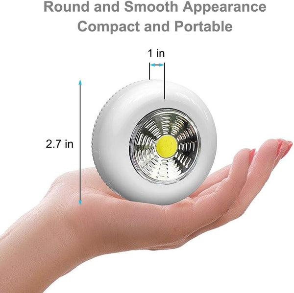 Tap Light 6 Pack Portable LED Puck Touch Night Lights - Battery Operated Under Cabinet Lighting for Kitchen, Closet, Classroom, Indoor & Outdoor