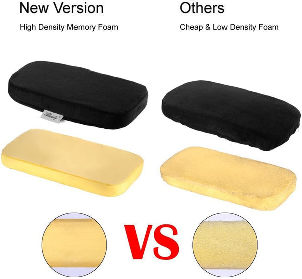 Aloudy Ergonomic Memory Foam Office Chair Armrest Pads, Comfy Gaming Chair Arm Rest Covers for Elbows and Forearms Pressure Relief(Set of 2),