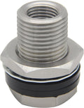 Stainless Steel Bulkhead Fitting 1/4" NPT Female Bulked Coupler Thru-Bulk Tank Fitting Connector (Pack of 2)