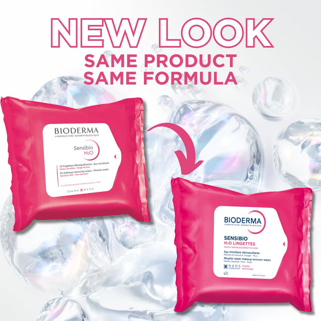 Bioderma - Sensibio H2O Wipes - Cleansing and Makeup Removing - Skin Soothing - 