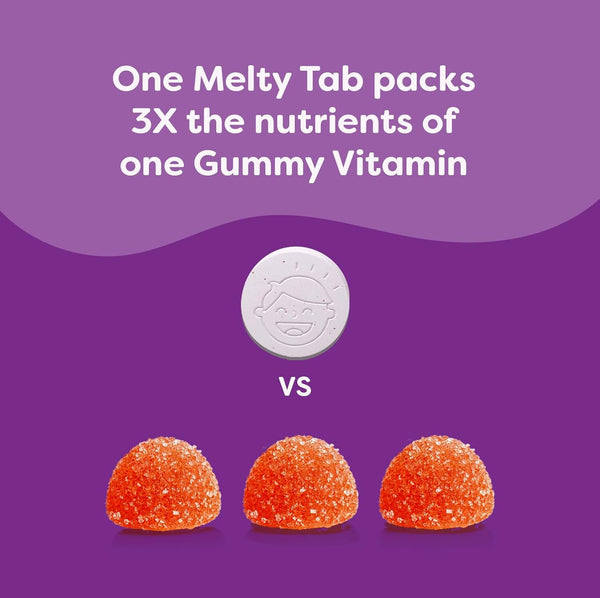 Renzo'S Picky Eater Kids Multivitamin with Iron, Dissolving Kids Vitamins with Vitamin D3 & K2 and More, 60 Sugar-Free Melty Tabs, Cherry MoÃ¢ÂÂ