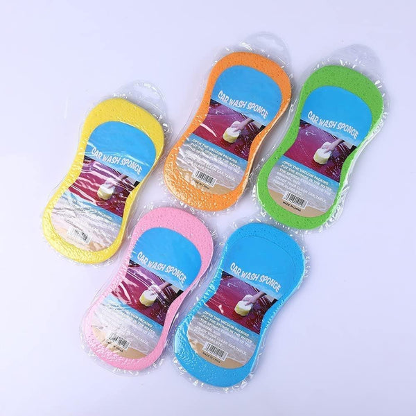 Car Wash Sponge, 3 Pack Extra Thick Large Colorful Cleaning Sponge | 8.7"X4.3"X2.4",Longer Lasting,No Scratch Surfaces,Multi-Purpose for Bathroom