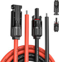 Kohree 30 Feet Solar Panel Extension Cable: 30Ft X2 10AWG Female and Male Connectors,6Mm Solar Panel Wires with Extra Connectors Extension Adaptor