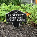 Property under Video Surveillance Sign, Metal 24 Hour Surveillance Sign, Video Monitor Sign for Outdoors, Protected by Video Surveillance Outdoor