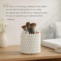 Makeup Brush Holder Organizer - 360ÃÂ° Rotating Makeup Brush Organizer 5 Slot Make up Brushes Cup for Cosmetics, Lipsticks, Bathroom Vanity Desktop
