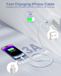 iPhone Charger [Apple MFi Certified] 6FT iPhone Charger Cord Fast Charging USB to Lightning Cable Braided USB Phone Cable Cord Compatible with