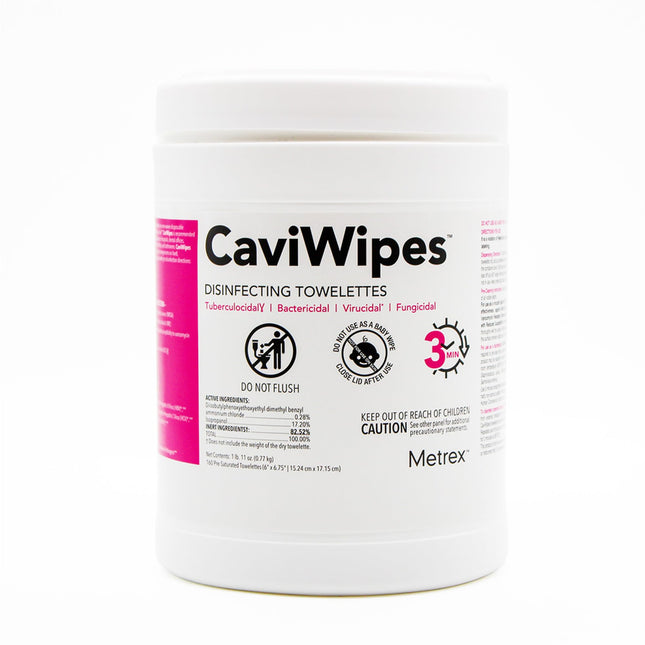 Caviwipes - Disposable Germicidal Cleaner & Healthcare Disinfecting Wipes, 160 C