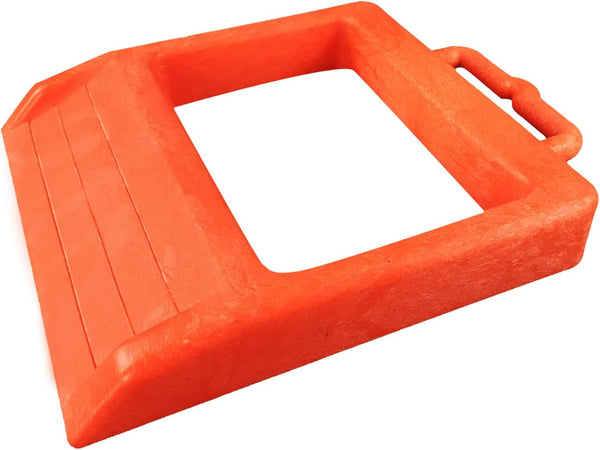 ROBLOCK Pallet Jack Chock Heavy Duty Wheel Chock, Pallet Jack Stopper for Truck 14.2" Length X 11.2" Width X 2" Height (1 Pack, Orange)