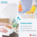 Orighty Microfiber Cleaning Cloth - 24 Pack, White Cleaning Rags 12x11 inch White 24 Pack