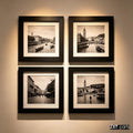 5x5 Wooden Picture Frames with 4x4 Opening Mat. Black Square Solid Wood | Includes 4x4 Mat.Black Finish.Fit 4x4 and 5x5 Pictures.Tabletop & Wall