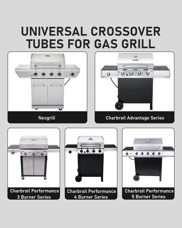Universal 304 Stainless Steel Carryover Tube for Charbroil 4 Burner Grills