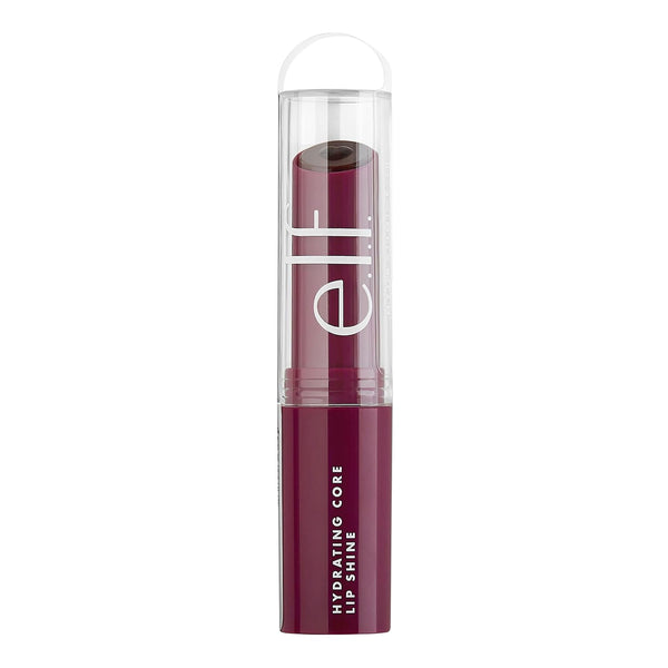 e.l.f. Hydrating Core Lip Shine with Shea Butter & Vitamin E, Tinted Lip Balm for A Smooth, Glossy Finish & Long-Lasting Moisture, Ecstatic Deep