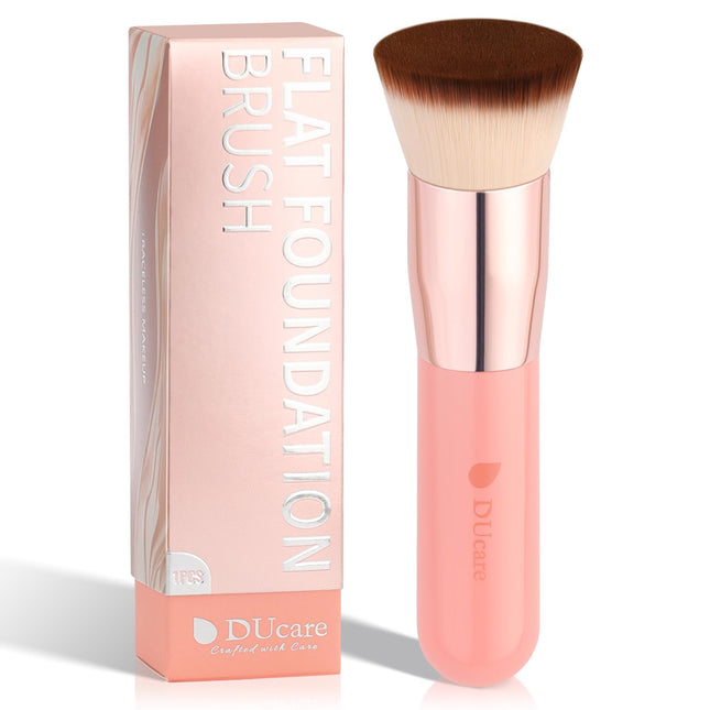 Ducare Self Tanner Brush Kabuki Foundation Brush for Liquid Makeup Flat Top Prof