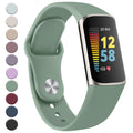 Meliya Compatible with Fitbit Charge 5 Bands Men Women, Sport Band Soft Silicone Waterproof Wristbands Replacement Strap for Fitbit Charge 5