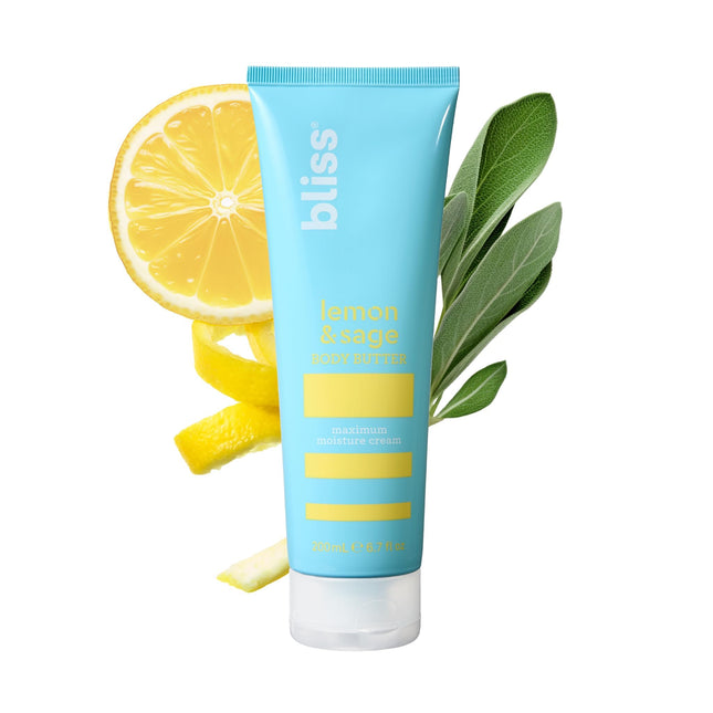 Bliss Lemon and Sage Body Butter - Maximum Moisture Cream - 6.7 Fl Oz Lotion for