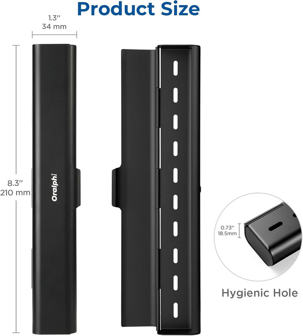 Aluminum Toothbrush Travel Case, Portable Travel Toothbrush Holder, Durable Manual Toothbrush Box Container for Traveling, Bathroom, Camping,