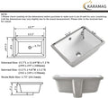 16 Inch Undermount Bathroom Sink Small Rectangle Undermount Sink White Ceramic Under Counter Bathroom Sinks with Overflow (15.70"x11.69")