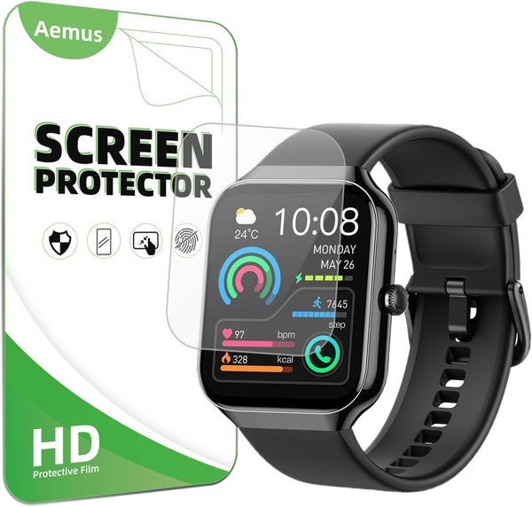 Screen Protector Compatible for Togala Smart Watch 1.96" (6 Pack) Clear TPU Soft Film Compatible for Jugeman P99 / P98 Smart Watch