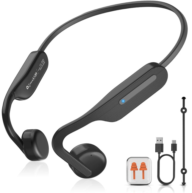 Bone Conduction Headphones Wireless Headphones Bluetooth 5.3 Open Ear Headphones 10H Playtime Sports Earphones with Mic,