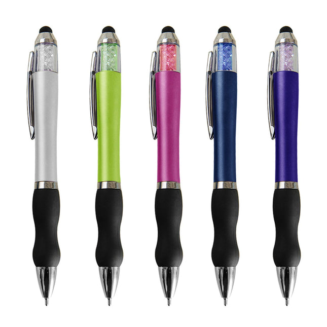 Misibao Ballpoint Writing Pens,8 Pack(5 Count+3 Refills) with Stylus Tips 1Mm Me