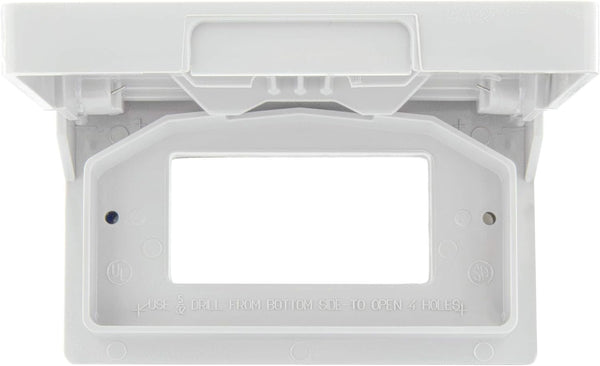 RecPro RV Exterior GFCI Outlet Cover Plate | Weatherproof | White