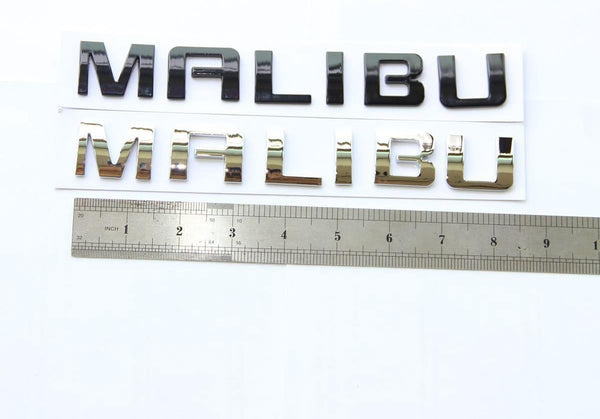 Yoaoo 1x OEM Malibu Nameplate ABS Letter Emblem Badge Compatible with Malibu Glossy (Black)