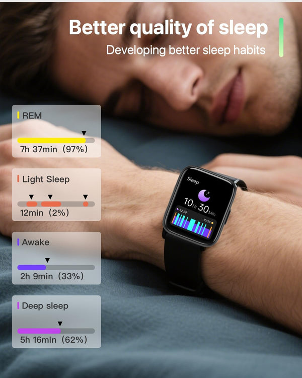 Smart Watches for Men - Activity Tracker for Android Ios with Calls,Fitness Tracker with 100+ Sport Modes, IP68 Waterproof, Heart Rate/Sleep