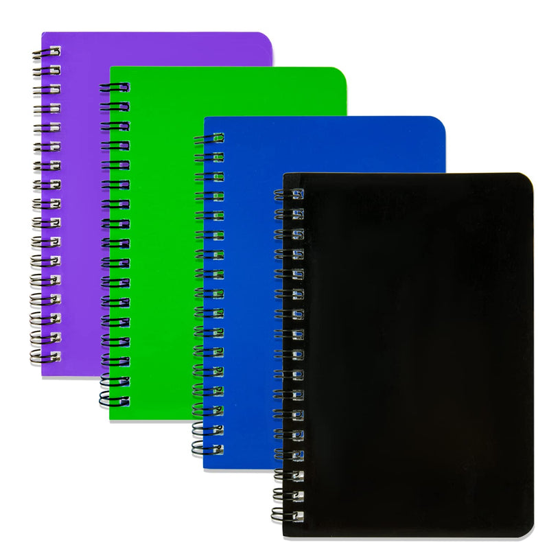 4Pack Small Spiral Notebook 4.2"x 6.1" Pocket Notepad 4Pack Spiral Notebook