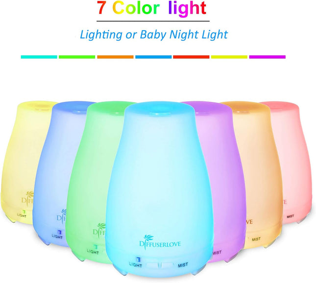 Diffuserlove Essential Oil Diffusers 200ML Remote Control Ultrasonic Mist Humidi