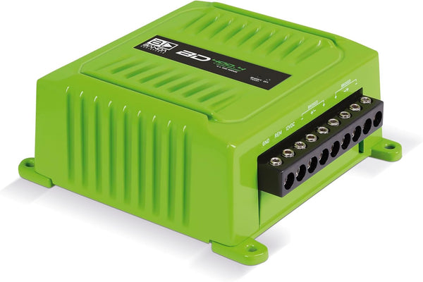BD400.4GREEN Four Channel 4 X 100 Watt Rms Full Range Car Audio Amplfier 4 Ohms Bridged with Optional Use Low or High Pass Filters Green