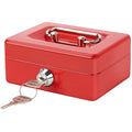 Small Cash Box with Lock and Slot - Jssmst Metal Coin Bank Piggy Bank for Adults and Kids, Red(SMCB0303N) Red XS(4.92")-slot