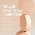 Natural Cover Glow Cushion Foundation | Satin Radiant Finish | Korean Foundation Makeup | Long-Lasting Natural Coverage | for All Skin Types 0.42