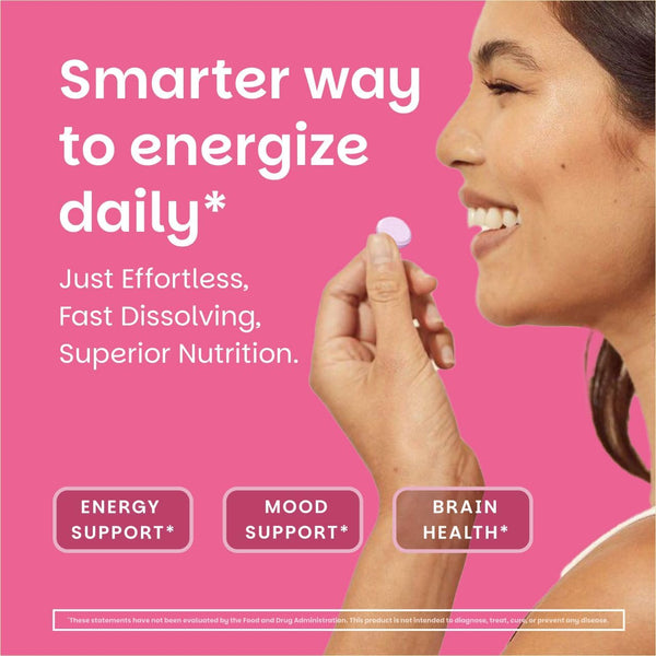 EZ Melts Dissolvable B12 Methylcobalamin 2,500 mcg - Vitamin B12 for Energy & Immune Support - Non-GMO, Vegan & Gluten-Free - Red Cherry - 90